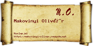 Makovinyi Olivér névjegykártya